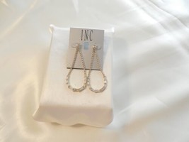 INC International Concepts 3&quot; Gold Tone Crystal Teardrop Earrings F417 - $14.39
