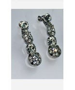 Vintage WEISS Rhinestone Drop Dangle Adjustable Clip Earrings Bridal Wed... - $45.00