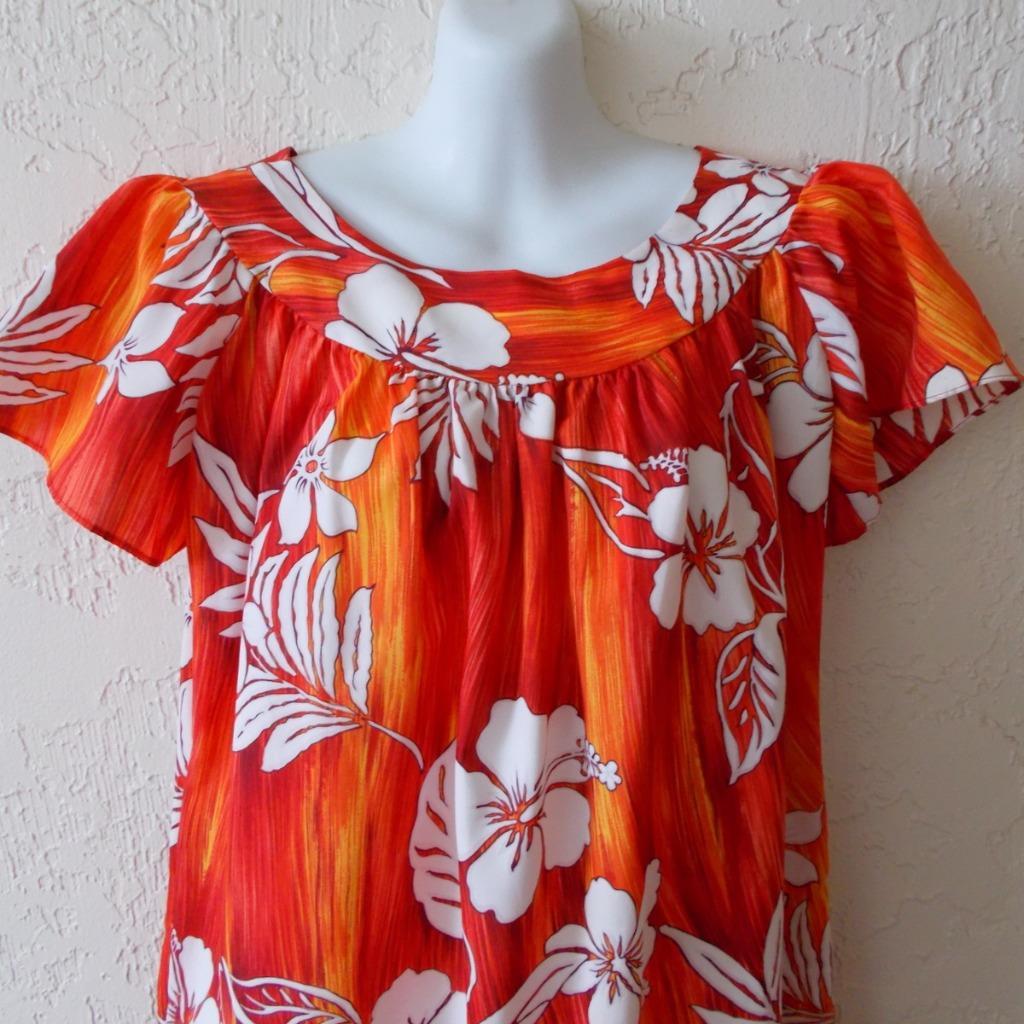 Primary image for Hawaiian MuuMuu Women Dress Made In Hawaii Hibiscus Flowers Size 10