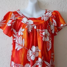 Hawaiian MuuMuu Women Dress Made In Hawaii Hibiscus Flowers Size 10 - £25.95 GBP