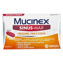 Mucinex Sinus-Max for Pressure Pain &amp; Cough 20 Count Each Lot of 2 - $19.57