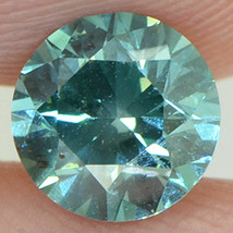 Loose Round Shape Diamond Fancy Green Color 0.94 Carat VS2 Certified Enhanced - £937.28 GBP