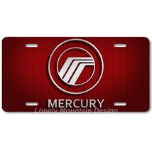 Mercury Inspired Art Gray on Red Hex FLAT Aluminum Novelty Car License Tag Plate - £14.25 GBP