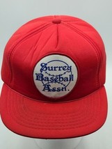 VINTAGE Surrey Baseball Association Insulated Snapback Trucker Hat/Cap - £14.70 GBP