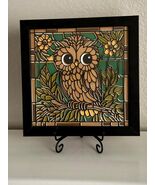  Owl Shadow Box Art - Stained Glass Style - $50.00