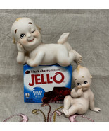 2 Kewpie Doll Figurines Porcelain “Winking and Pouting” Cupid Lefton Jap... - $50.87 CAD