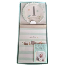 Memory &amp; Milestone Set 1st Year Baby Stepping Stones , Album with belly ... - $9.89