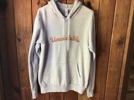 Bella Canvas Hoodie Size M Gray Graphic Print “Unchatable” Streetwear Sp... - £13.27 GBP