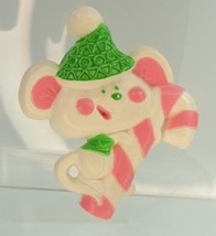 70s VTG (M) Avon Pin - Lickety Stick Candy Cane Mouse - Stocking Stuffer! - £6.24 GBP