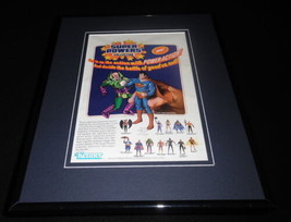 DC Super Powers Action Figures 1985 Framed 11x14 ORIGINAL Vintage Advertisement - £47.47 GBP