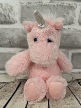 Aurora Cuddly Friends small mini 7” plush pink unicorn silver horn white mane - £4.74 GBP