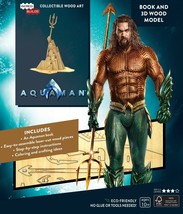 Aquaman Movie Trident on Base 3D Laser Cut Wood Model and Deluxe Book NEW SEALED - £13.07 GBP