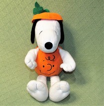 Hallmark Snoopy Pumpkin Plush 15&quot; Halloween Stuffed Animal P EAN Uts Charlie Brown - £10.58 GBP