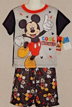 Mickey Mouse Pajamas Baby Size 12 Months Black NEW 2pcs Sleep Outfit Disney  - £14.25 GBP