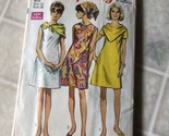 Vtg 1960&#39;s Simplicity 7469 FRONT-SEAM  DRESS Sewing Pattern Women Sz 16 - £14.66 GBP