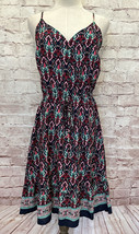 PRETTYGARDEN Womens Navy Floral V Neck Spaghetti Strap Mini Short Dress ... - £30.77 GBP