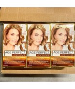 3ok L&#39;Oreal Age Perfect By Excellence Hair Color 6N Light Soft Golden Br... - $64.34