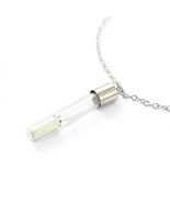 Hourglass Pendant Necklace Glow in the Dark Green 18.5&quot; Luminous Jewelry... - $12.99