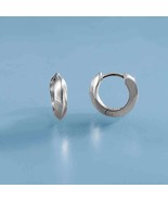 Sterling Silver Circle Ridged Huggie Hoops - $51.75 CAD