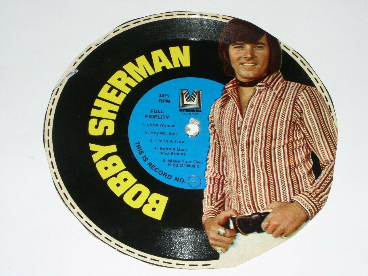 Primary image for Bobby Sherman Vintage Cardboard Cereal Box Record Hey Mr. Sun