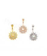 Fire Opal Belly Ring/ Gold/ Rose Gold/ Silver/ 14 Gauge - $13.65 CAD