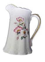 Briar Rose House of Webster Ceramic Pitcher Gold Trim USA Vintage Eastla... - $19.68
