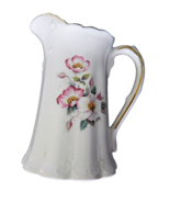 Briar Rose House of Webster Ceramic Pitcher Gold Trim USA Vintage Eastla... - $19.68