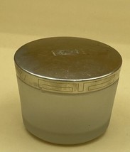 Coty Colcreme France Frosted Glass Cosmetics Jar New York 1930 Silver Me... - £11.84 GBP