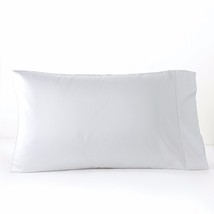 Sferra Matteo White King Pillowcases Solid 100% Cotton Sateen 310TC Italy NEW - £69.07 GBP