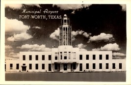 Fort Worth TEXAS-1930&#39;s -RPPC Postcard - Municipal Airport -BK60 - £3.89 GBP