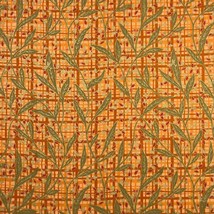 Ivy Trellis Fabric Green on Orange Plaid Classic Cottons 100% Cotton - £4.46 GBP+