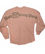 Walt Disney World Spirit Jersey Womens S Peach Gold Glitter Spellout T S... - $21.34