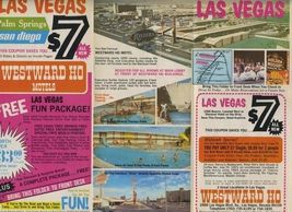 Westward Ho Motels Brochure Las Vegas Strip  San Diego Hotel Circle 1960's - $11.88