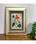 Complete Needlepoint Vintage Framed Wall Art Flower Nasturtium - £34.52 GBP