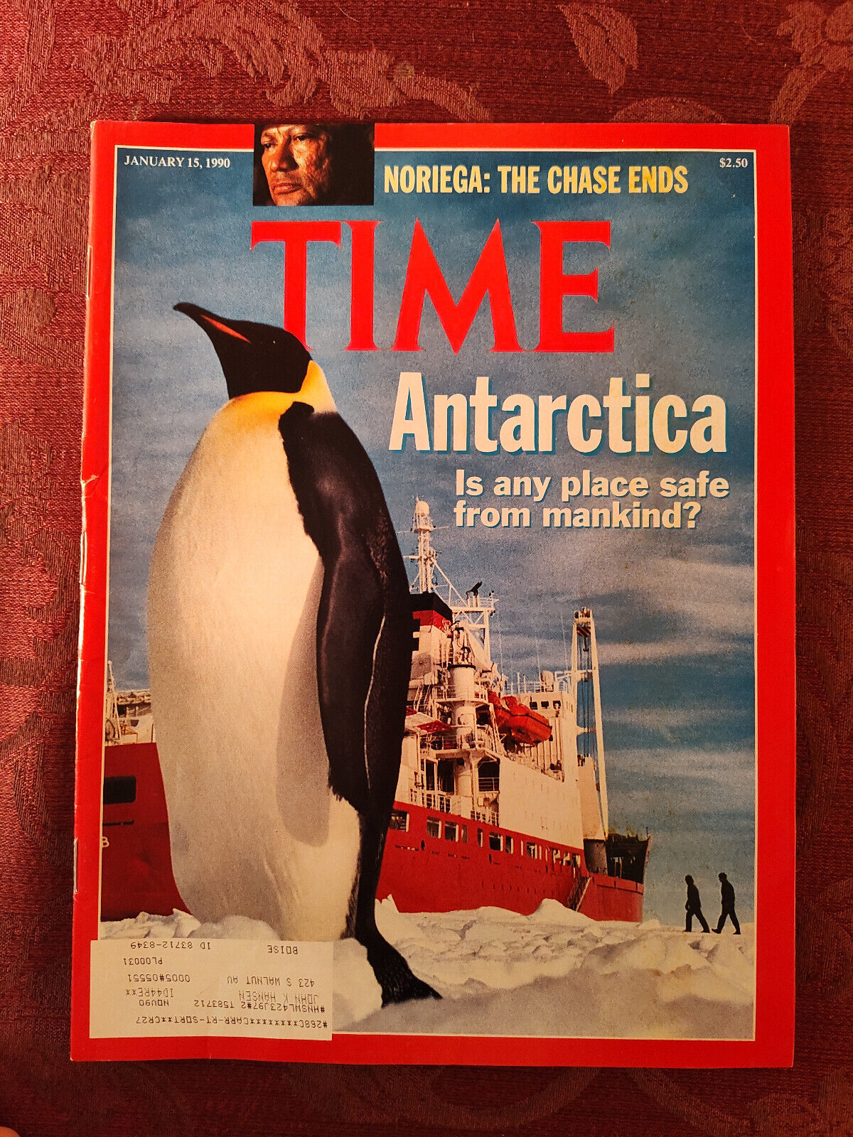 TIME Magazine January 15 1990 ANTARCTICA Panama Noriega - $14.40