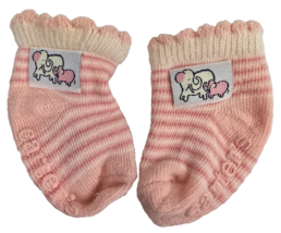 Baby Girl Clothes Carter&#39;s 0-3 Month Vintage John Lennon Socks Pink Elep... - $13.85