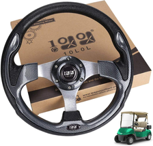 10L0L Golf Cart Steering Wheel, Universal Fit for Yamaha, EZGO, Club Car - $65.33