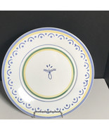 Williams Sonoma Dinner plateblue yellow green Italian dinnerware vtg - £29.72 GBP