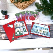 Vtg Lot 7 Christmas Cards Hallmark Holiday Home Traditions Ornaments Mice - £7.50 GBP