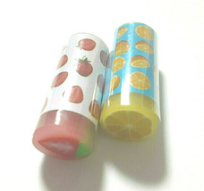 Lemon Strawberry Eraser Clear Cute Red Yellow fruits - $5.00