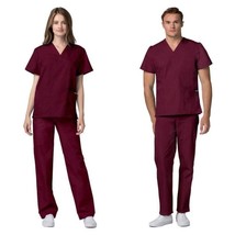 ADAR 701 Burgundy Universal Unisex 2-Pocket Scrub Set Size XS - $41.04 CAD