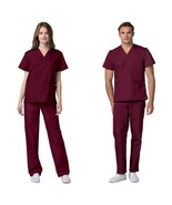 ADAR 701 Burgundy Universal Unisex 2-Pocket Scrub Set Size XS - $570.01 MXN