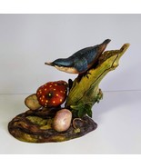 Boehm Nuthatch Limited  Edition Bird Sculpture with Mushrooms #1001 Made... - $303.96 CAD