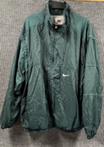 VTG Nike Jacket Mens XXL White Tag Windbreaker Coat Green Full Front Zip Pockets - £27.30 GBP