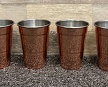 Copper Coated Stainless Steel SOLO CUP Style 16oz Party Cups ~ Set of 4 - £26.61 GBP