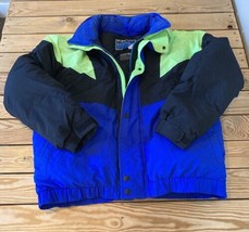 Vintage Pacific trail Men’s Full zip Winter coat size L Blue black AS - $28.71