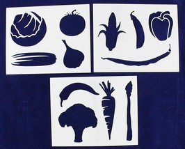 Vegetable Stencils- 3 Piece Set -14 Mil Mylar - £23.39 GBP