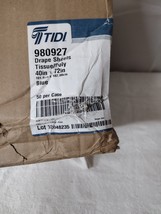 New, Tidi 980927 Drape Sheets Tissue/Poly 40&quot; x 72&quot; Blue 50 Sheets - £23.53 GBP
