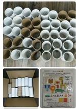 50 Toilet Paper Rolls Tubes Cardboard &amp; DIY Craft Project Kit Home Schoo... - $9.84