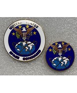 UNITED STATES SPACE COMMAND, BREAST BADGES, No. 1 of 100, LARGE AND SMALL - $19.80